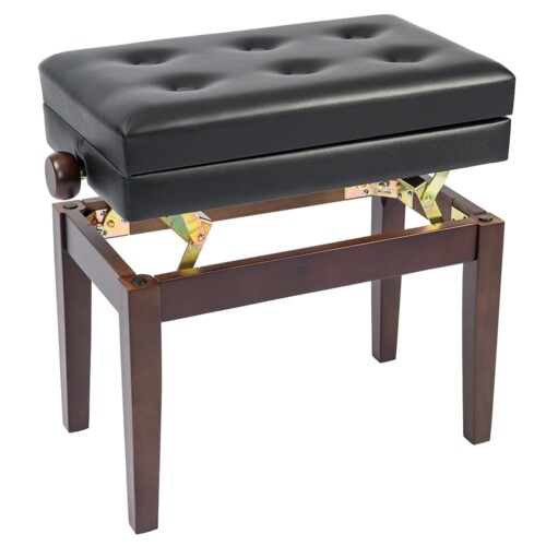 Kinsman Deluxe Adjustable Piano Stool with Storage ~ Satin Rosewood - Image 3