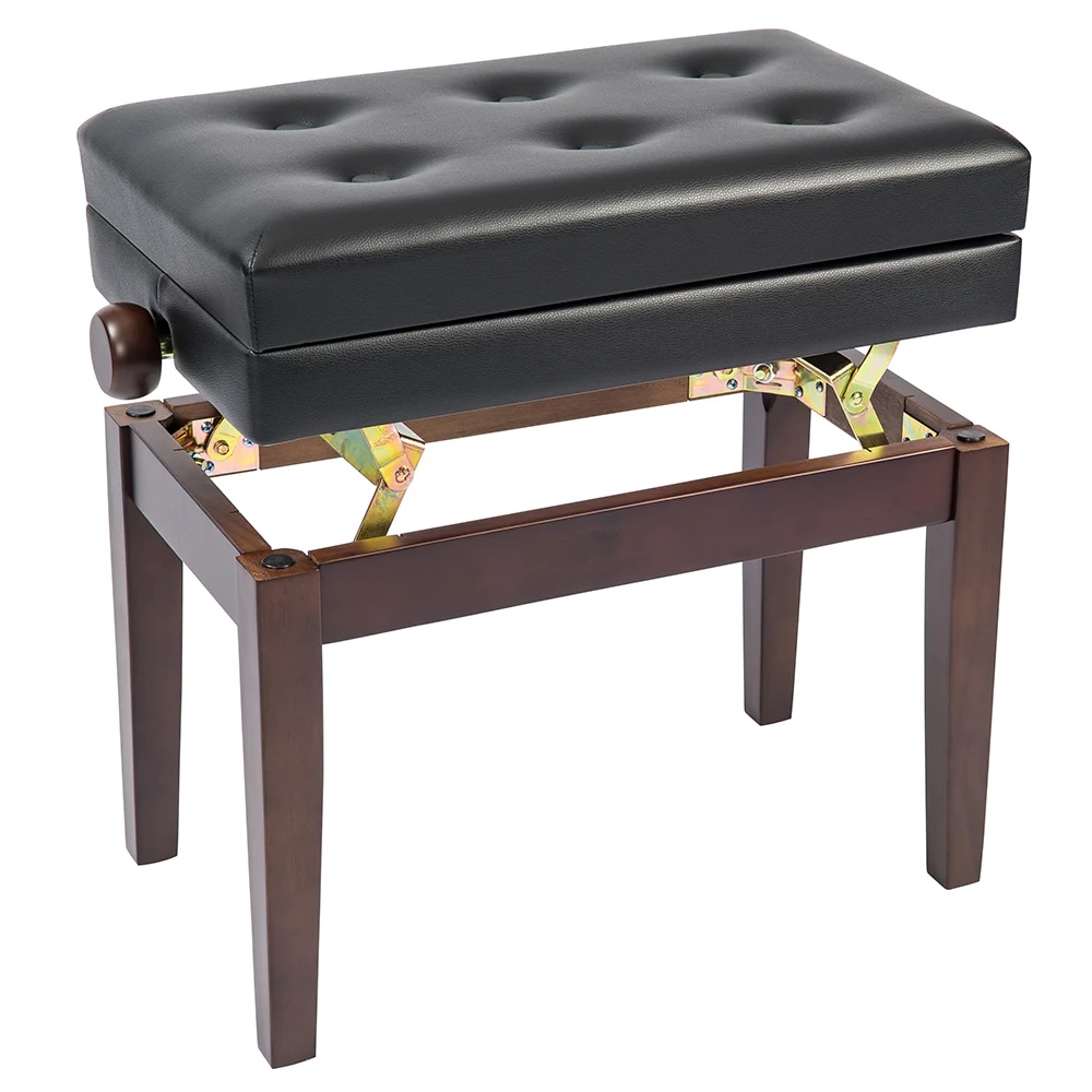 Kinsman Deluxe Adjustable Piano Stool with Storage ~ Satin Rosewood - Image 3