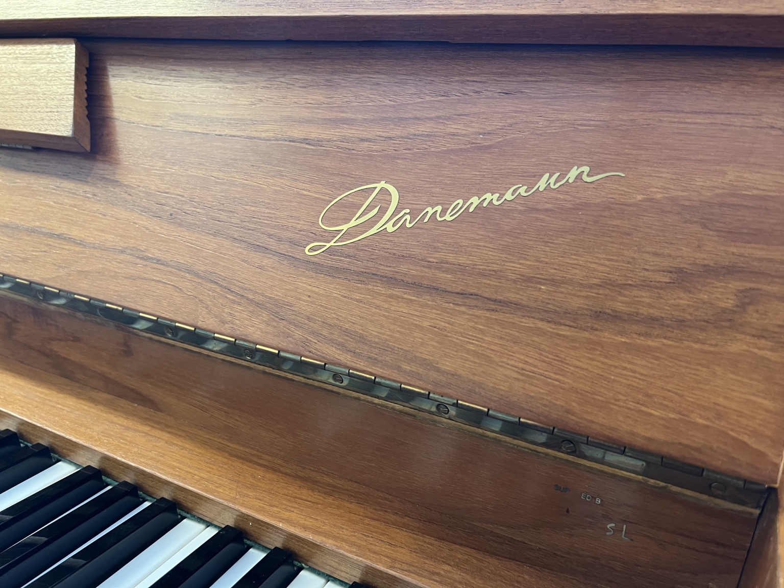 Danemann Modern Styled Upright Piano with Matching Stool - Image 5