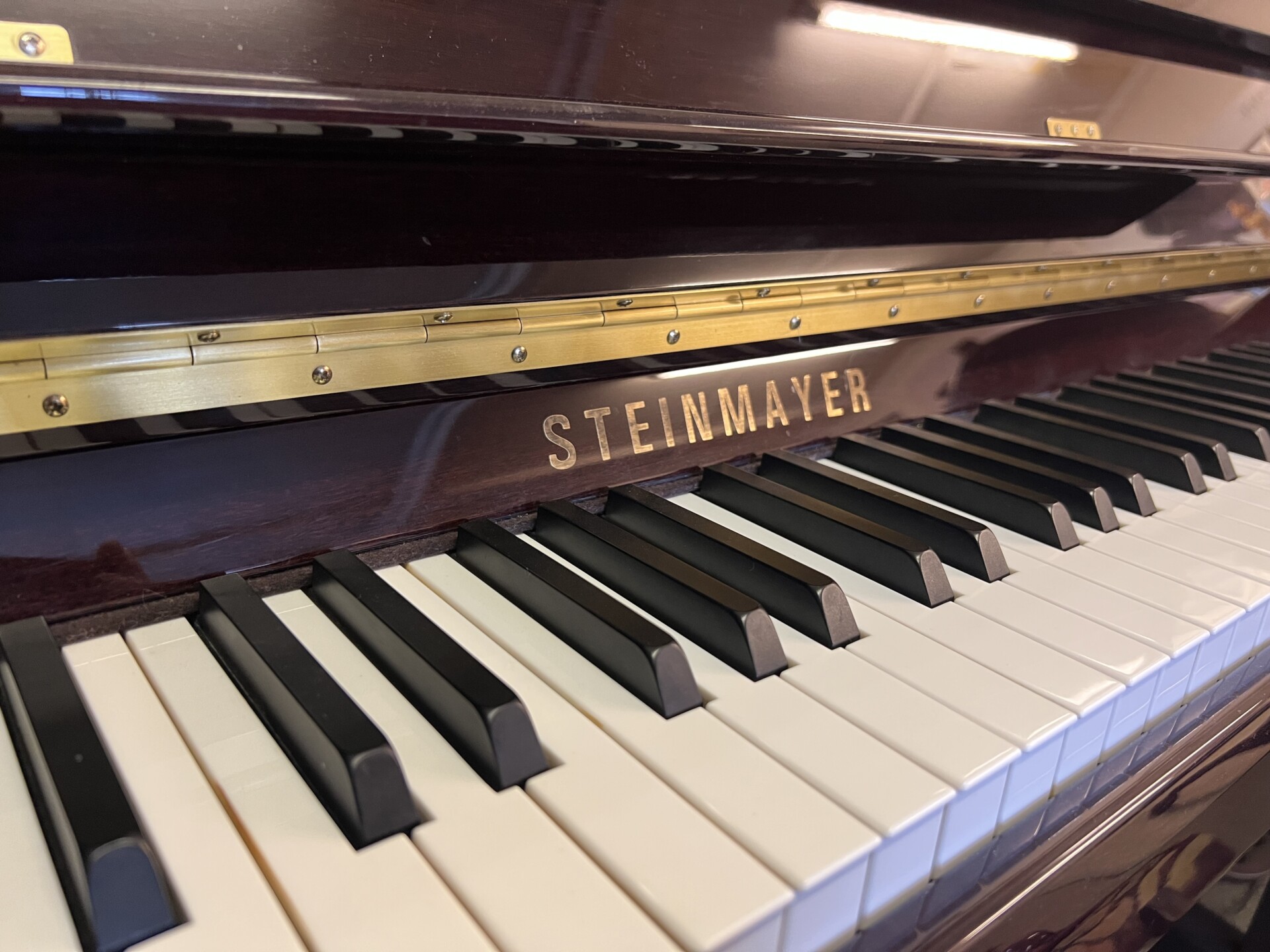 Steinmayer 110 Upright Piano in High Gloss Rosewood - Image 3