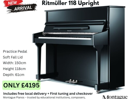 New Arrival – Ritmüller 118 Upright Piano